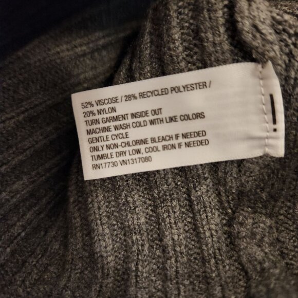 Wild Fable Womens Ribbed Zip-Up Cardigan XXL Dark Gray NWT - Picture 8 of 10